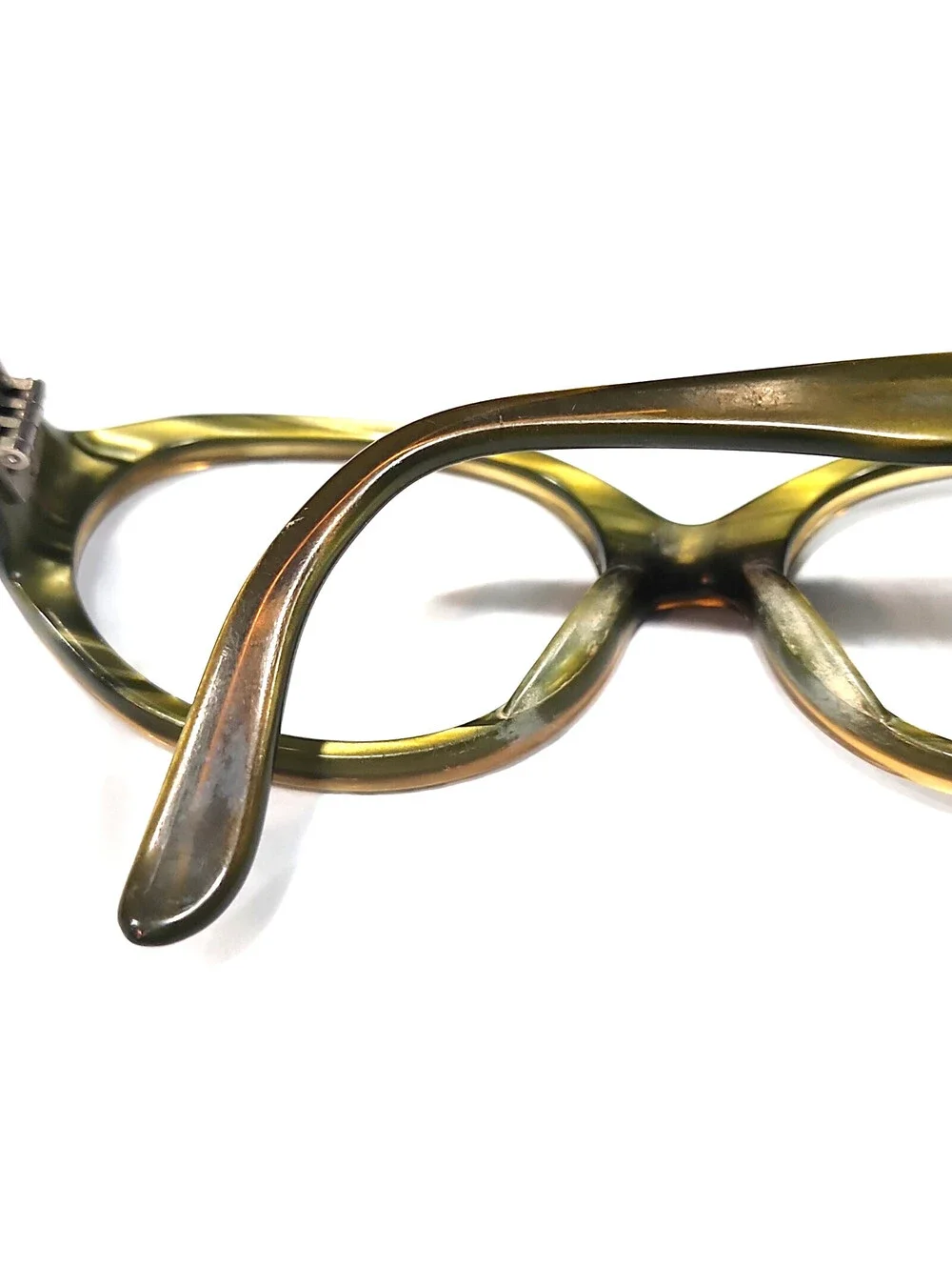 Beausoleil Paris 407 Vintage Small Brown Olive Oval Sunglasses Frame France